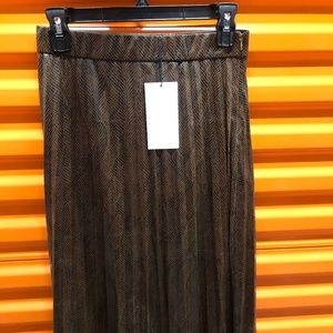 ZARA Animal Print Pleated Skirt, S, NWT